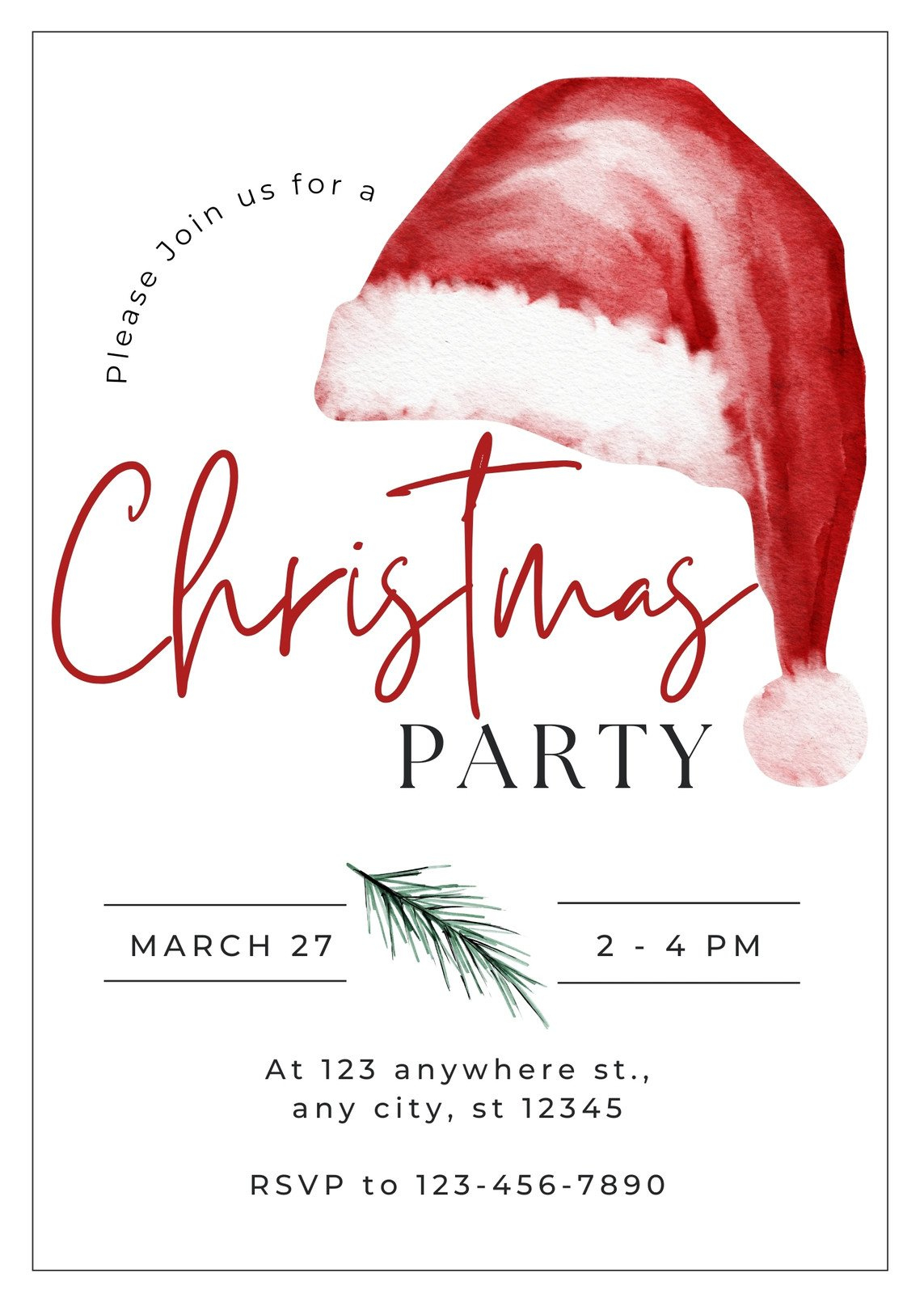 Free, Printable, Customizable Christmas Invitation Templates | Canva inside Save The Date Christmas Party Templates Free