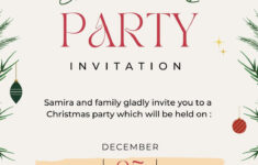 Free, Printable, Customizable Christmas Invitation Templates | Canva pertaining to Christmas Lunch Invitation Templates