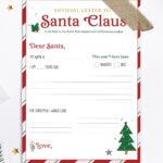 Free Printable Letter To Santa Template   Favorite Printables With Regard To Santa Claus Christmas Letter Templates