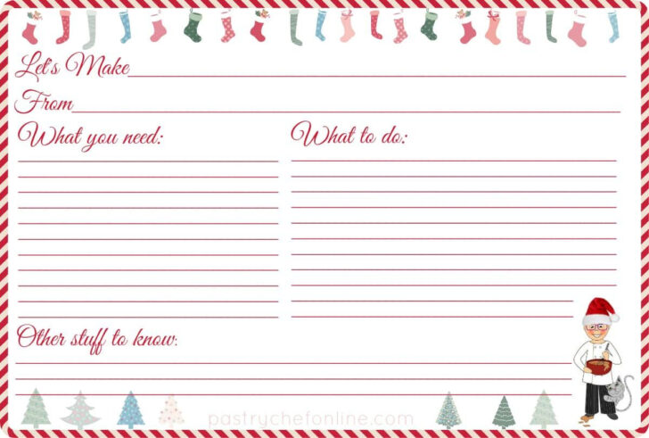 Christmas Recipe Card Templates