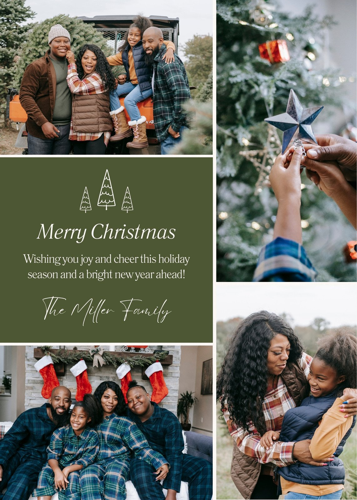 Free To Personalize Family Christmas Card Templates | Canva for Family Christmas Card Templates