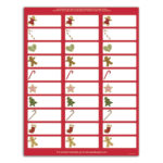 Great Papers! String Of Lights Foil Address Labels   120 Labels In Templates For Christmas Address Labels