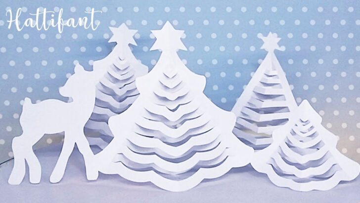 Free Printable 3D Christmas Tree Templates