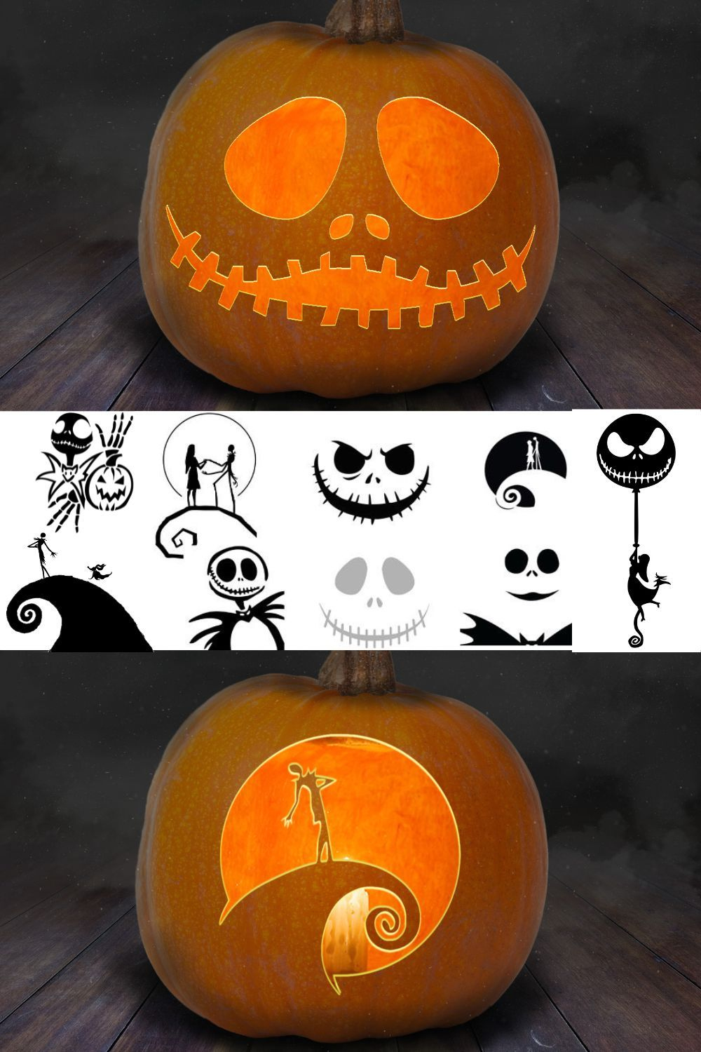 How To Make A Jack Skellington Pumpkin - 33 Free Pumpkin Stencils! with Jack Nightmare Before Christmas Pumpkin Templates