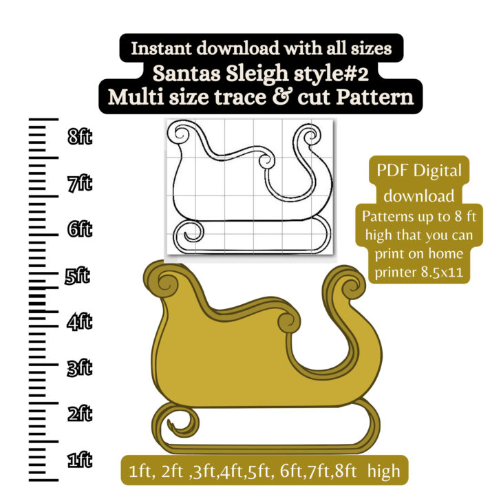 Father Christmas Sleigh Templates