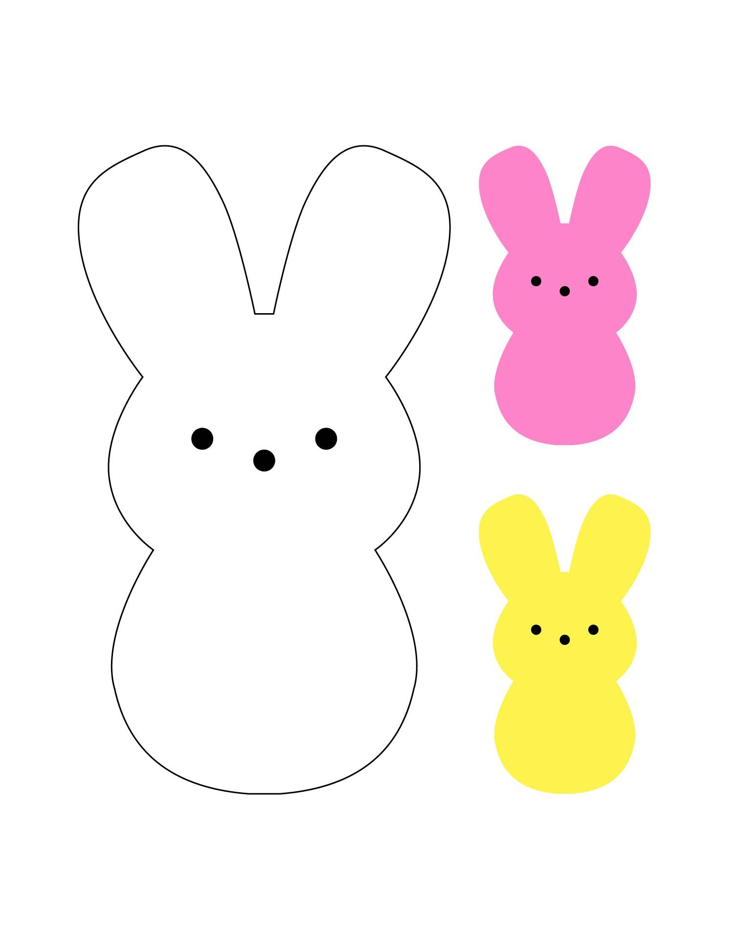 Peeps Chick Template - 10 Free Pdf Printables | Printablee inside Printable Peep Bunny Template