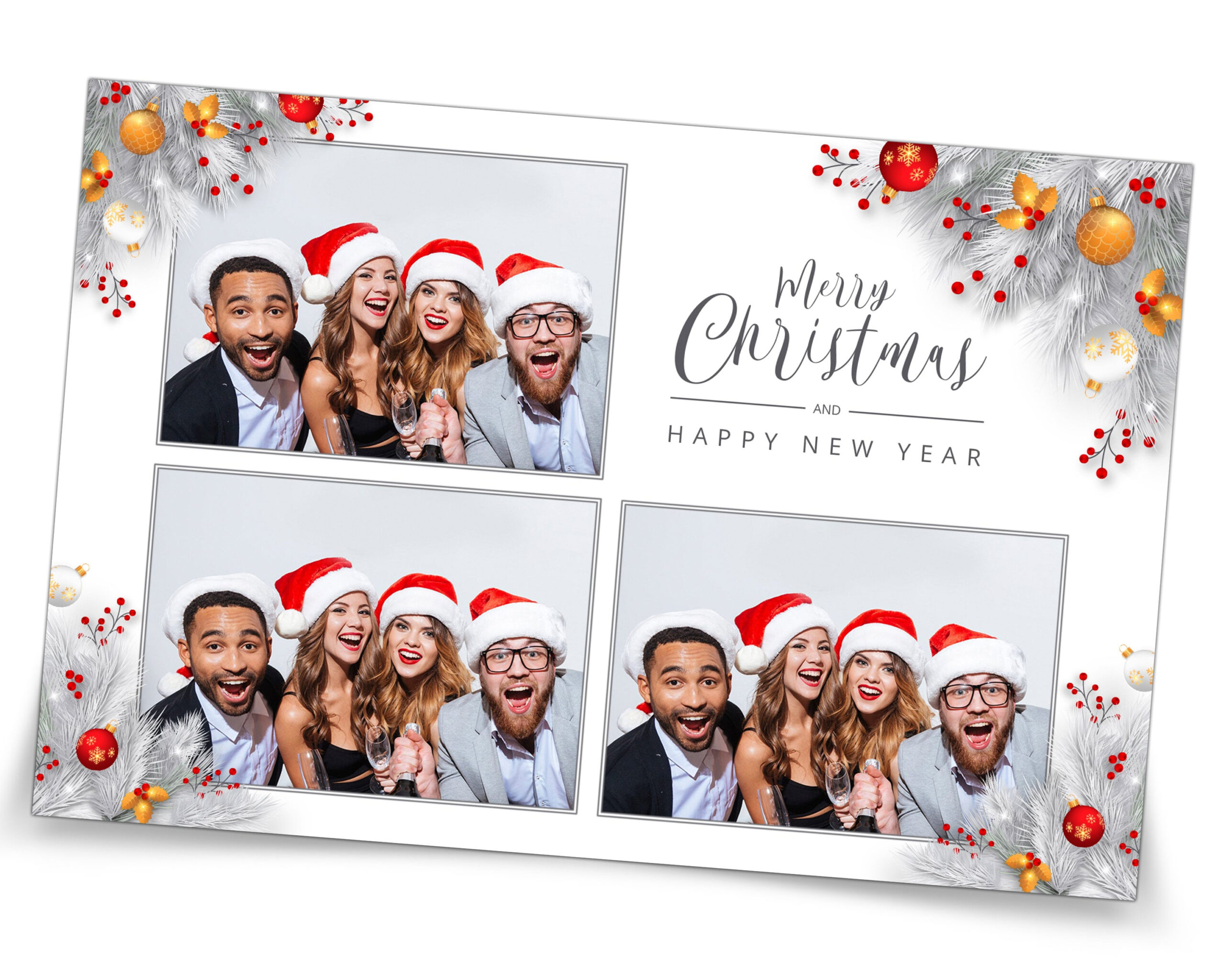 Photo Booth Template Merry Christmas Day Party New Year 2021 in Christmas Photo Booth Templates