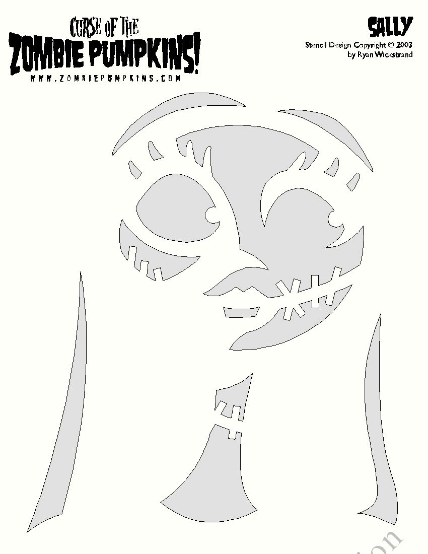 Pin Page within Sally From Nightmare Before Christmas Pumpkin Templates