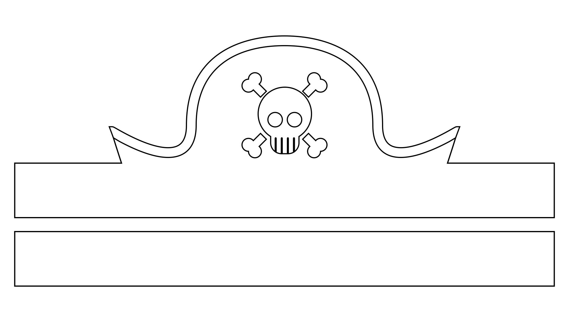 Pirate Hat Indeleble Template F in Printable Pirate Hat Template