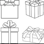 Present Give Christmas Present Black And White Stock Photos Within Present Templates Christmas