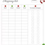 Printable Christmas List Templates For Your Business Intended For Christmas List Templates Free Download