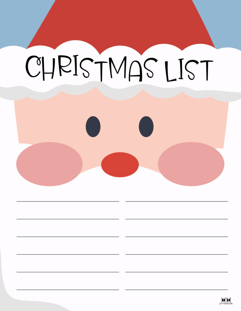 Printable Christmas Lists - 25 Free Printables | Printabulls with Childrens Christmas List Templates