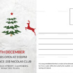 Printable Christmas Postcard Template In Adobe Photoshop Throughout Christmas Postcards Templates