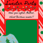 Printable Ugly Christmas Sweater Party Invite Printable, Digital For Ugly Christmas Sweater Invitation Templates