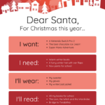 Santa Christmas Wish List Infographic Template   Venngage Regarding Santa Christmas List Templates