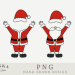 Santa Face Blank Bundle, Add Your Own Photo, Diy Template,Photo In Father Christmas Face Templates