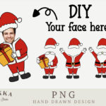 Santa Face Blank Bundle, Add Your Own Photo, Diy Template,Photo With Father Christmas Face Templates