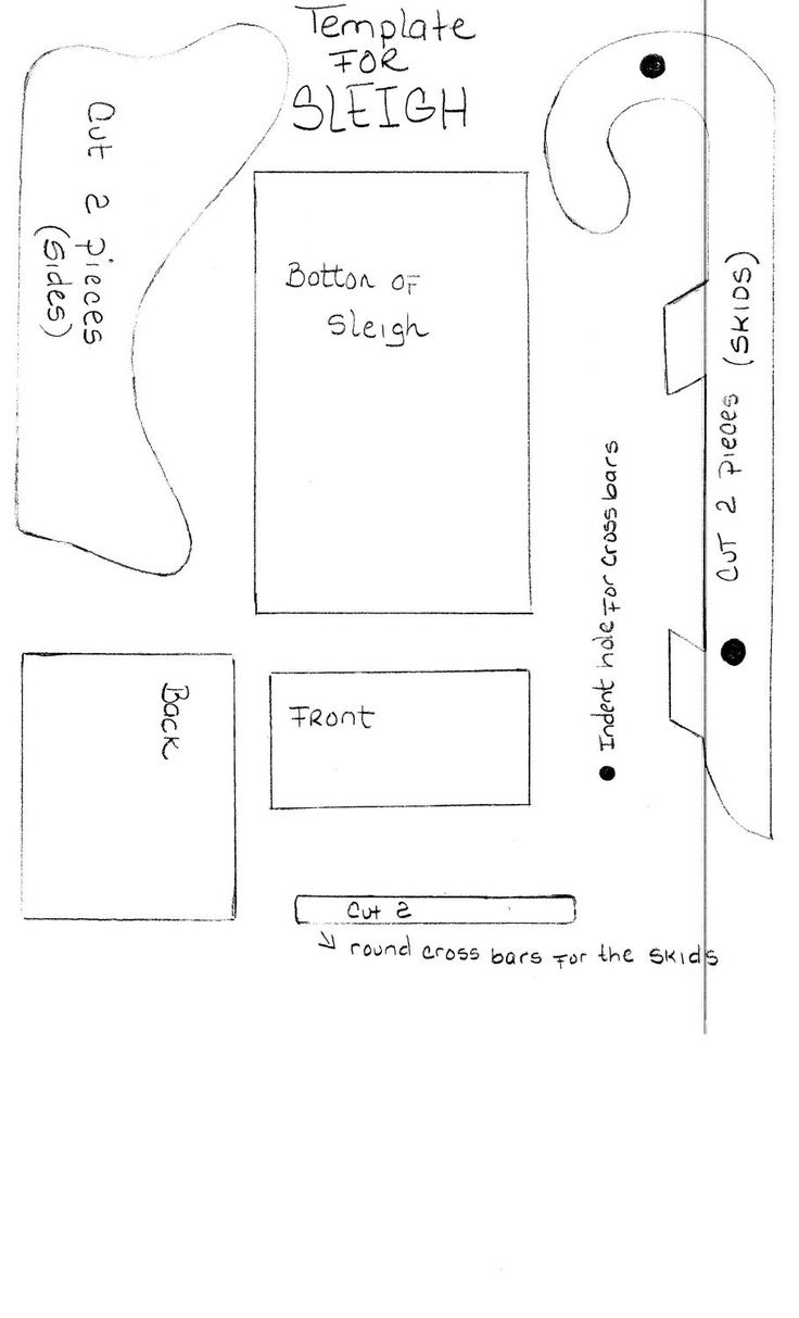 Sleigh Template within Father Christmas Sleigh Templates