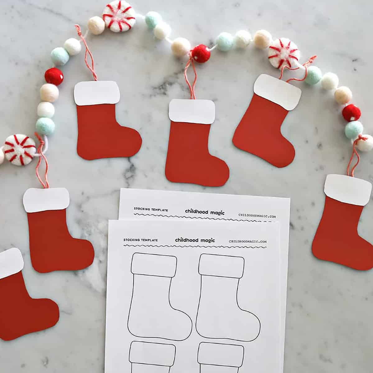 Stocking Template - Free Printable - Childhood Magic intended for Christmas Stocking Templates to Print