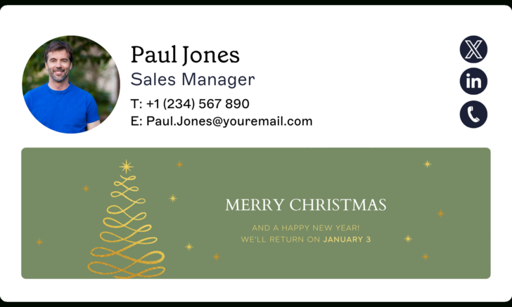 Christmas Email Signature Templates Free