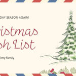 Wishlist Christmas Presentation In Cream Red Scrapbook Style In Christmas Slides Templates