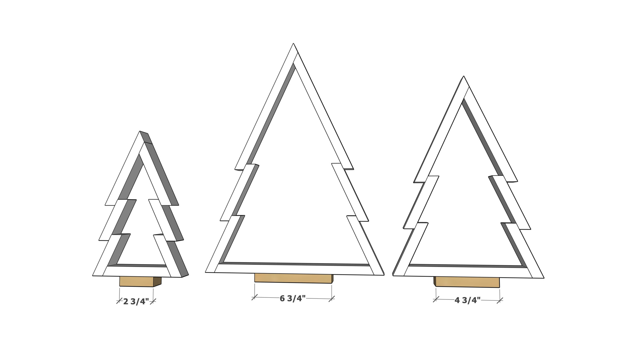 Wood Christmas Tree Decor Diy | Ana White with regard to Templates For Wooden Christmas Tree