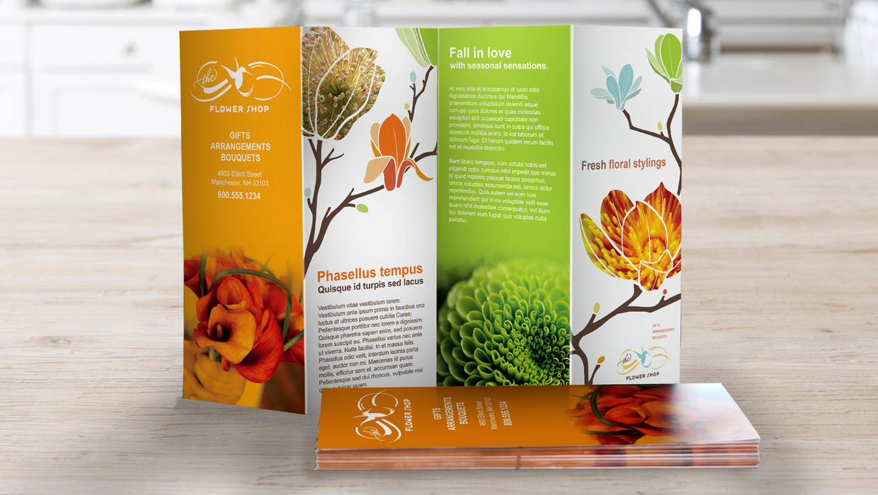 12 Things To Consider For An Effective Brochure Design regarding Creative Brochure Cover Designs Feather Template