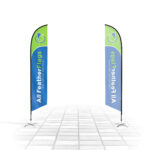 14 Ft Custom Feather Flag Double Sided – Cross Base   All Flags Inside Feather Flag Template 14 Ft