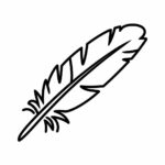 17 Free Printable Feather Template For Craft Lovers   Kidprintables Within Feather Outline Template