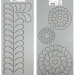 2 Feather Quilting Stencils Quilt Border Templates Stencils Hand Throughout Feather Border Quilt Template
