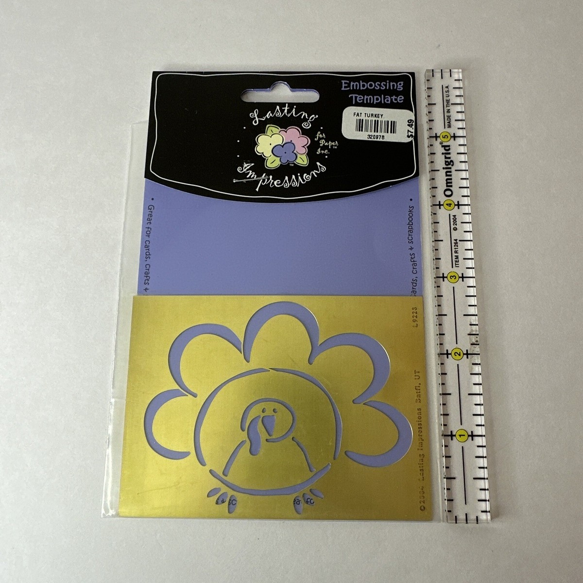 2004 Lasting Impressions Fat Turkey #L9228 Brass Stencil - Embossing Template inside Fat Turkey Template