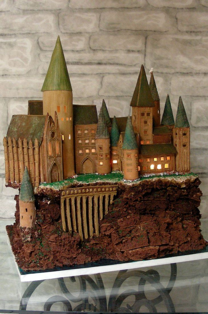 23 Harry Potter Gingerbread Houses That Would Make Mrs. Weasley Proud intended for Hogwarts Gingerbread House Template