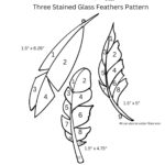 3 Stained Glass Feathers Pattern,  Instant Download Pdf, Digital Inside Free Stained Glass Feather Template