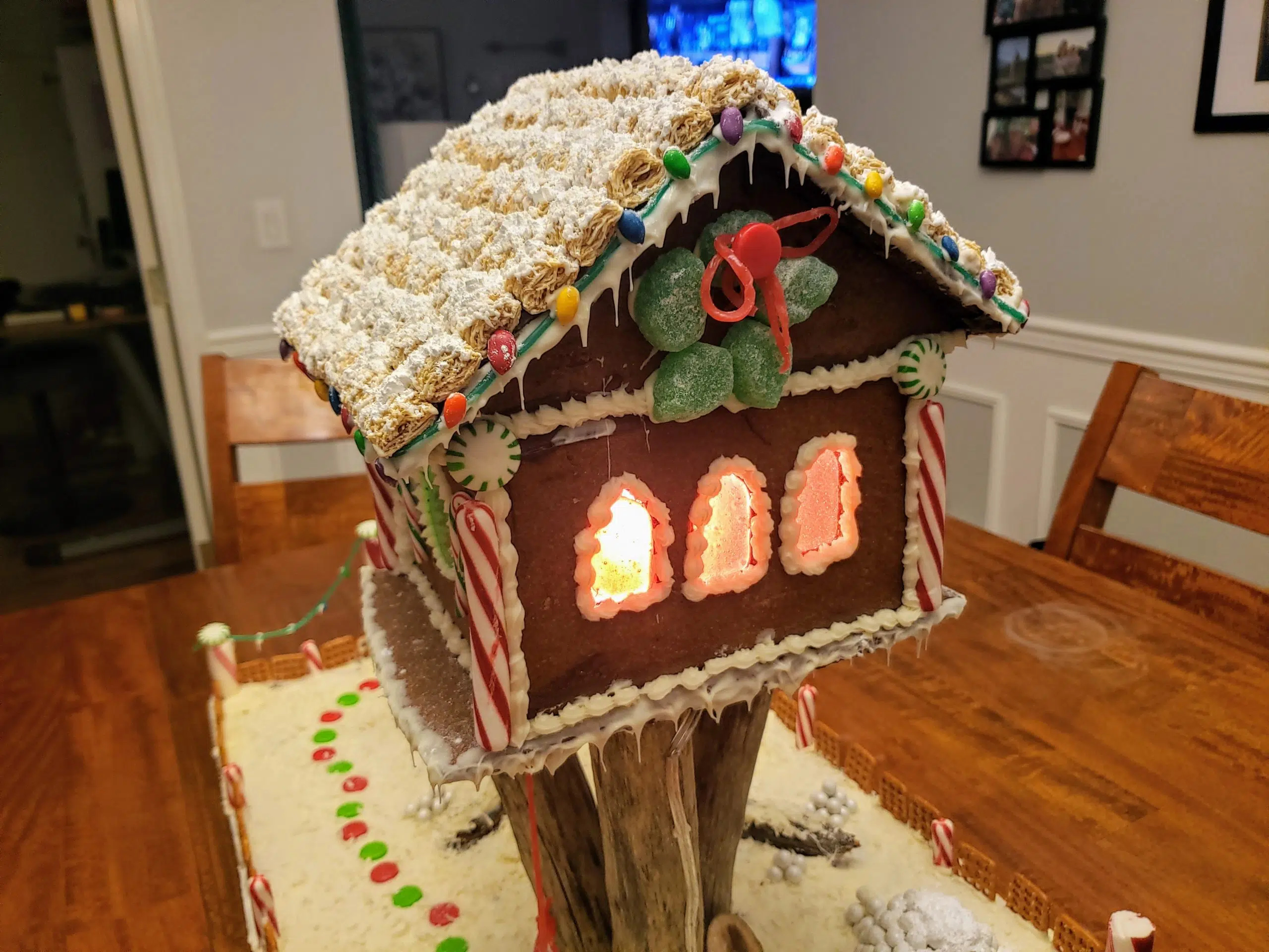 3 Ways To Make Gingerbread House Windows – No Candy Thermometer within Gingerbread House Window Template