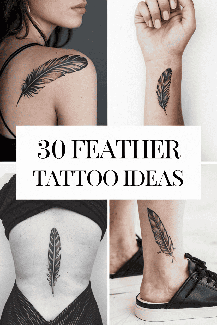 30 Beautiful Feather Tattoo Designs With Symbolic Meaning within Feather With Beads Tattoo Design Template