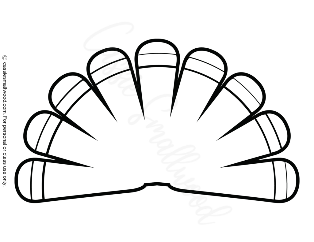 31 Cutest Turkey Templates - Cassie Smallwood inside Turkey Feather Clipart Template