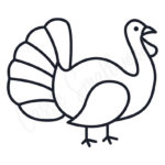 31 Cutest Turkey Templates   Cassie Smallwood Pertaining To Turkey Outline Template