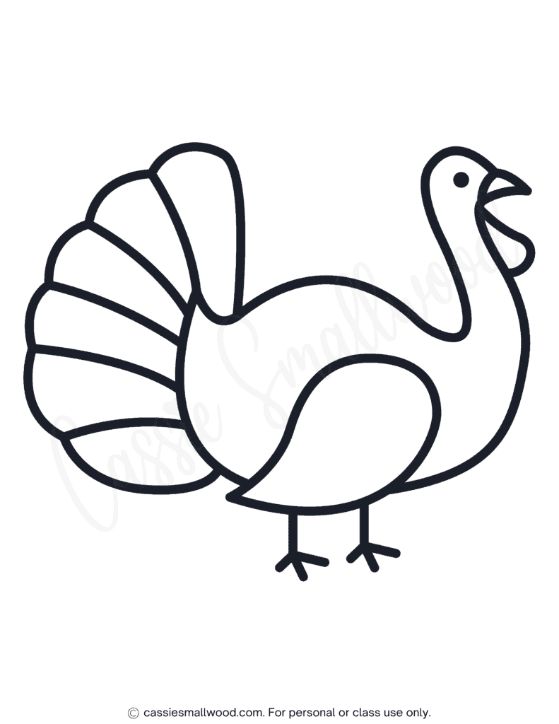 31 Cutest Turkey Templates - Cassie Smallwood pertaining to Turkey Outline Template