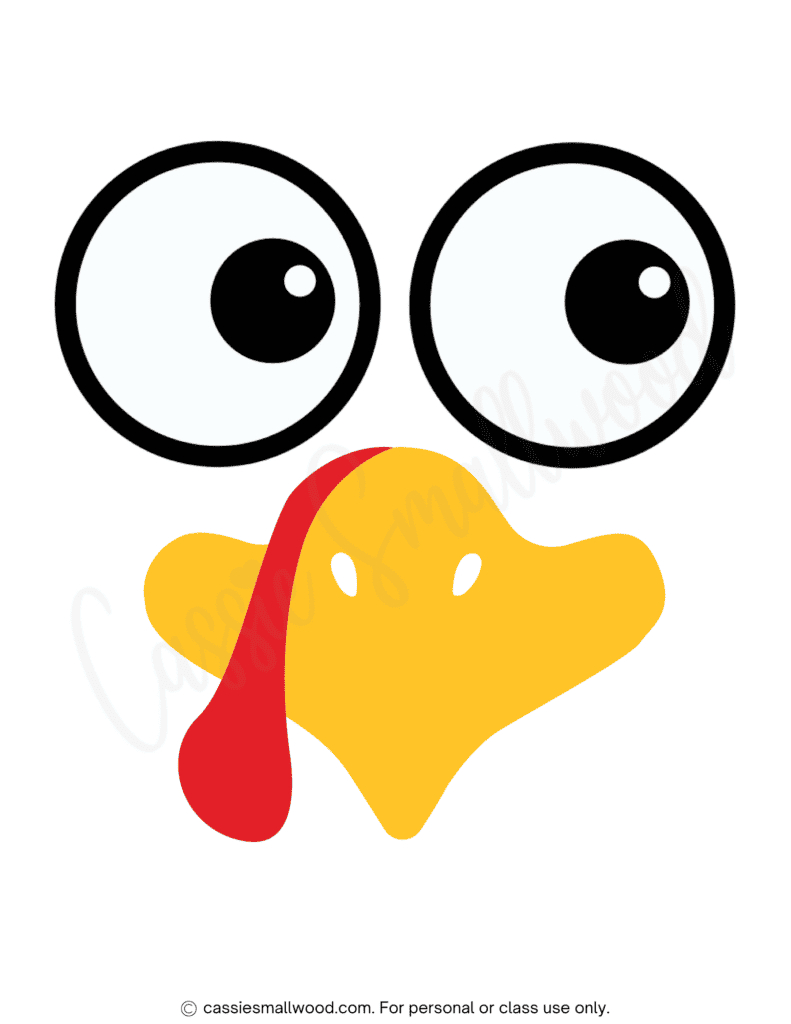 31 Cutest Turkey Templates - Cassie Smallwood throughout Turkey Face Template
