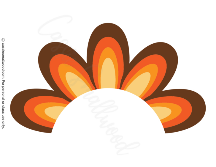 Turkey Feather Template Large