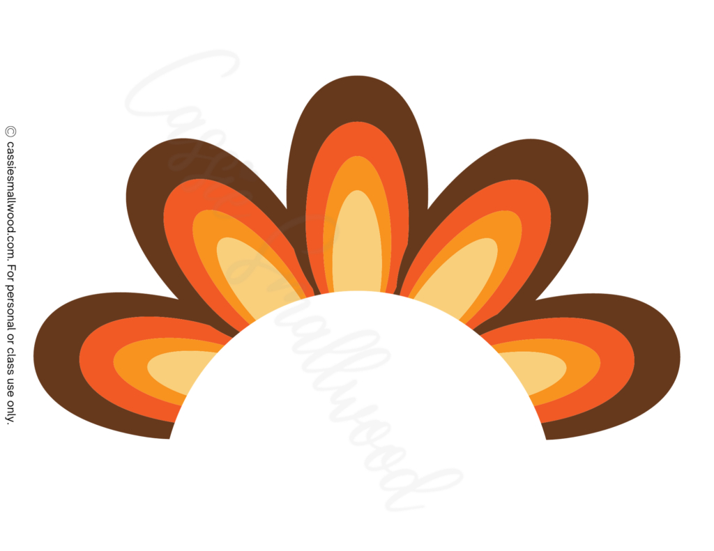 31 Cutest Turkey Templates - Cassie Smallwood with regard to Turkey Tail Feather Template
