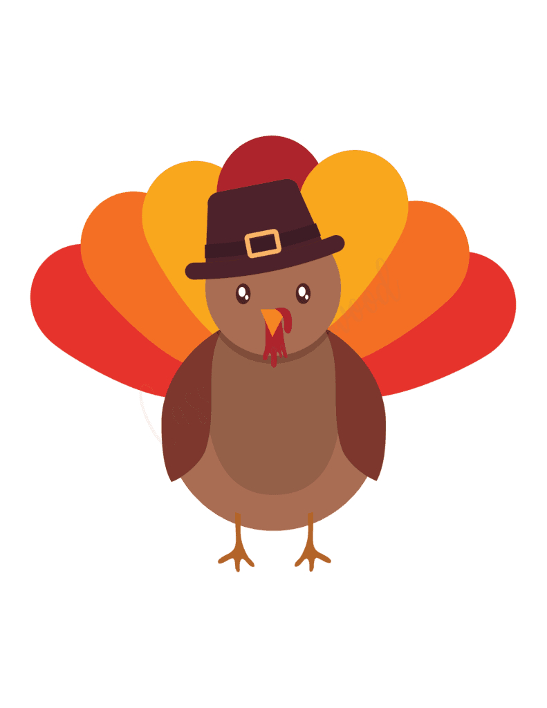 31 Cutest Turkey Templates - Cassie Smallwood within Colored Turkey Template