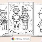 37 Pilgrim Coloring Pages (Free Pdf Printables) With Regard To Free Pilgrim And Indian Turkey Template