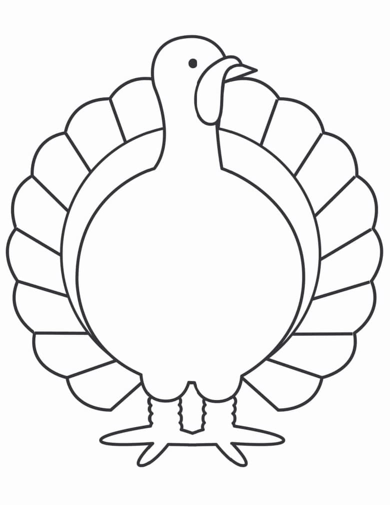 4 Free Turkey Template Printables for Blank Turkey Body Template
