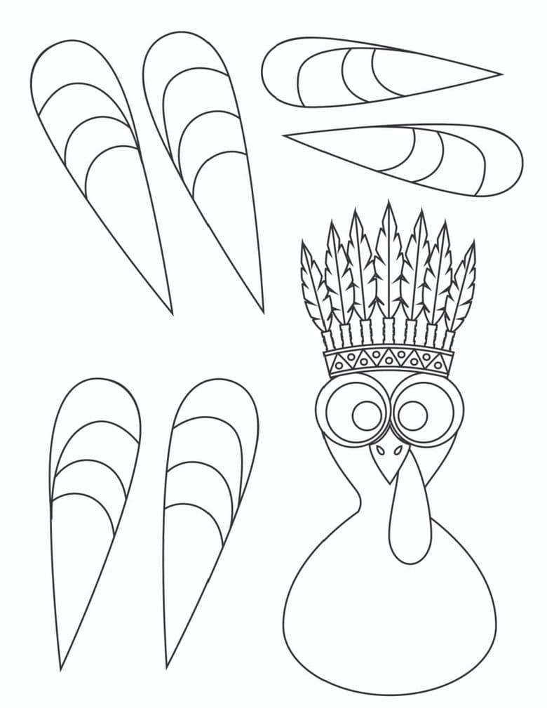 4 Free Turkey Template Printables regarding Free Turkey Mask Template