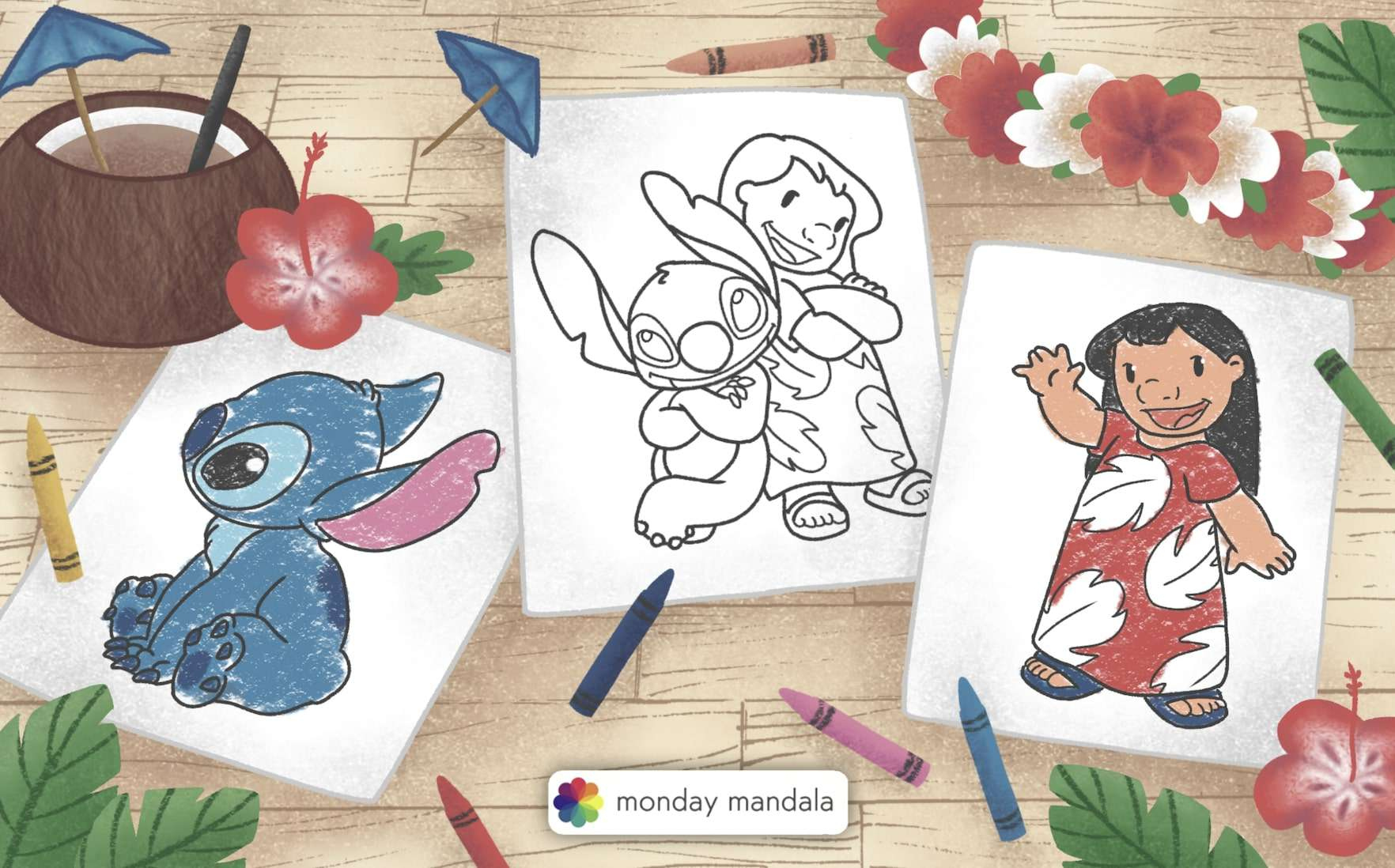 42 Lilo & Stitch Coloring Pages (Free Pdf Printables) intended for Printable Lilo Feather Template