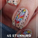 45 Stunning Feather Nail Art Designs That Look Amazing For Feather Nail Art Template