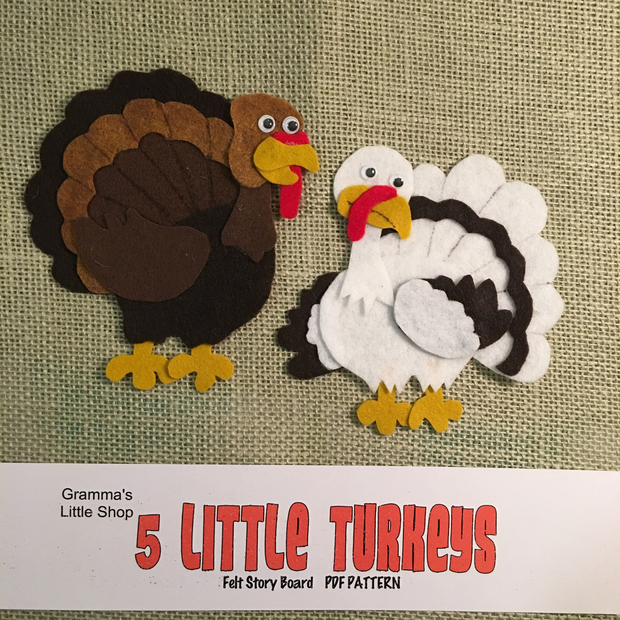 5 Little Turkeys Felt Pattern, Thanksgiving Song For Preschoolers pertaining to Felt Board Turkey Template