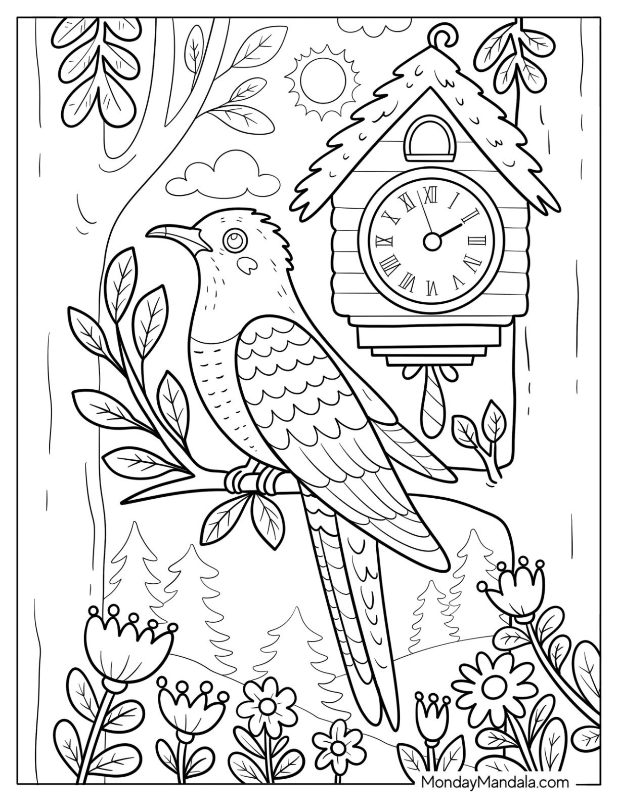 50 Bird Coloring Pages (Free Pdf Printables) intended for Feather And Birds Coloring Template Free Printable