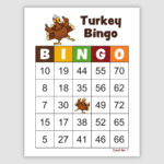 500 Turkey Bingo Cards, 1, 2, And 4 Per Page, Instant Printable Within Turkey Bingo Template
